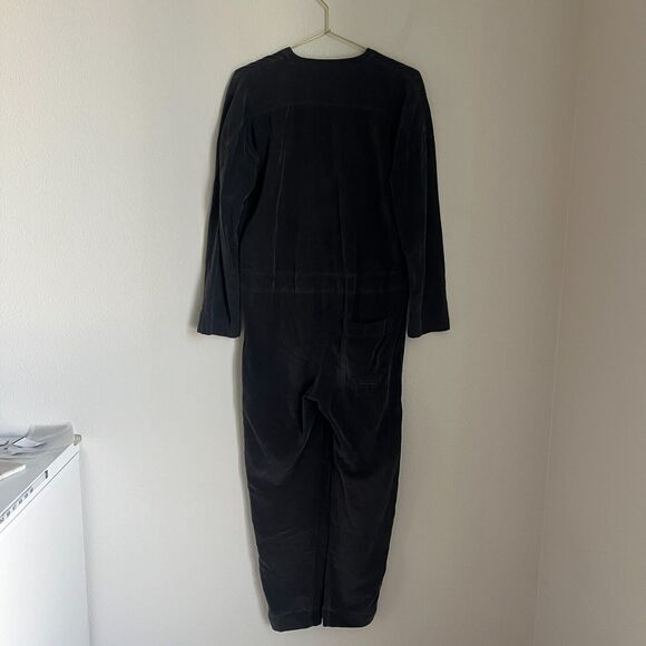 James Perse Jumpsuit Ultra Fine Lightweight Corduroy Washed Black Size 1/SMALL - Picture 3 of 5